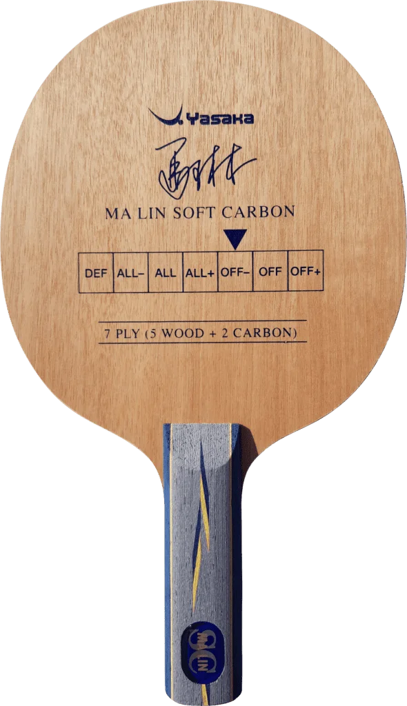 Yasaka Ma Lin Soft Carbon Table Tennis - Front Face