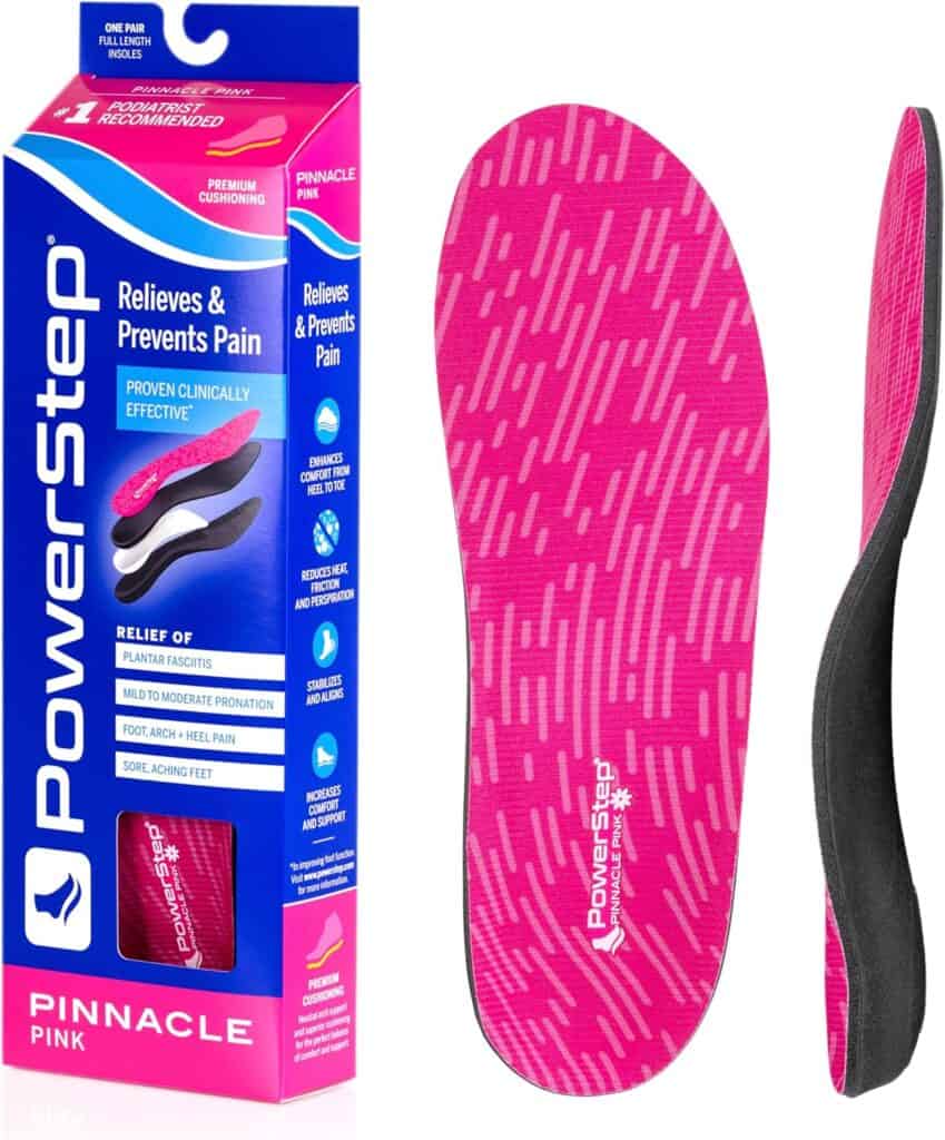 Powerstep Pinnacle Pink Orthotics for Women