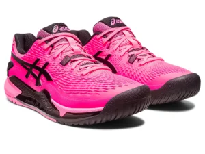 Asics Gel-Resolution 9 2023 Padel Shoe Hot Pink 3/4 Front View