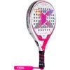 NOX Equation Lady WPT Advanced Series Woman Padel Racket 3/4 Front Face with Pink Strap
